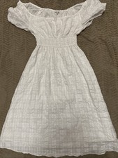 Madewell White Off The Shoulder Dress, Size Large