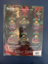 Rare DIY Bucilla Jeweled Ornament Kit 6 Ornaments New Sealed