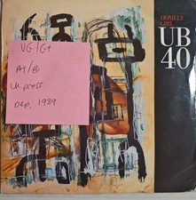 UB40 Homely Girl Vinyl Record 7" VG/G+ DEP 33 1989