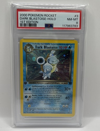 Dark Blastoise (1st Edition) graded PSA 8 for sale on eBay