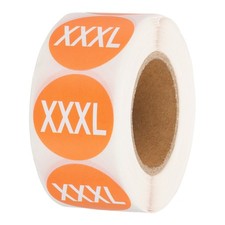 500 Pcs Clothing Labels, XXXL Size Tag Garment Labels for Boutique, Orange