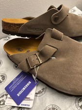 Birkenstock Boston Taupe Suede Leather Soft Footbed Unisex Clogs Shoes EU 37-44 Birkenstock Boston Taupe Suede Leather Soft Footbed Unisex Clogs Shoes EU 37-44 - Image 1