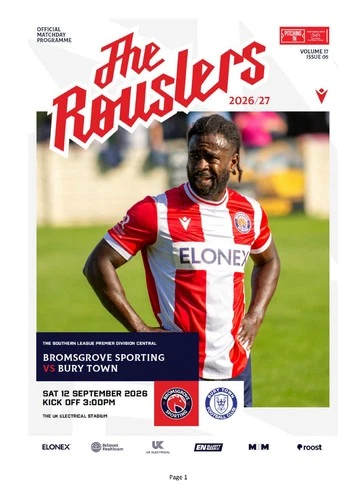 Bromsgrove Sporting v Bury Town Saturday 12th September 2026