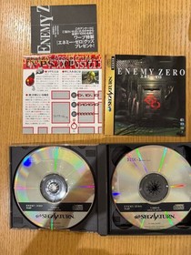 Sega Saturn HST-3220 Console w/2 Games, Controller, Cables Used