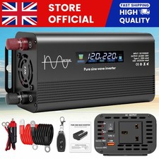 8000W Peak Power Inverter DC 12/24 V to AC 220V Car Converter 1-USBC 1-Socket UK