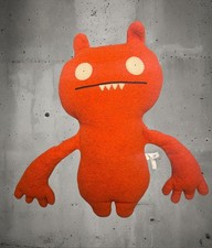 Pretty Ugly Doll 14 Abima Red Orange monster Plush toy stuffed vtg 2004