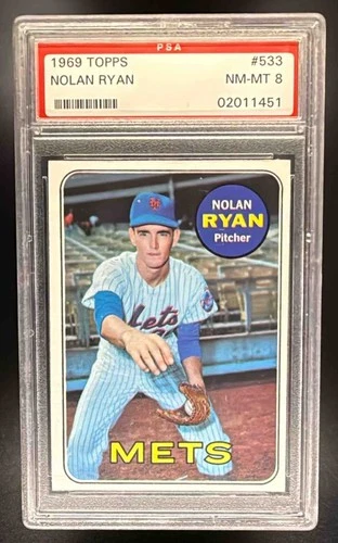 1969 Topps Baseball Nolan Ryan #533 High Number PSA 8