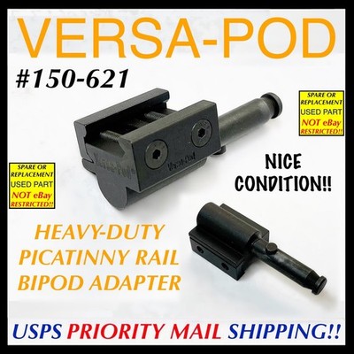 VERSA-POD HD PICATINNY RAIL BIPOD ADAPTER / MOUNT - MATTE BLACK #150-621 (NICE!)