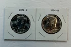 2024 P & D UNC Clad Kennedy Half Dollar Set in CB Flips -Free Shipping