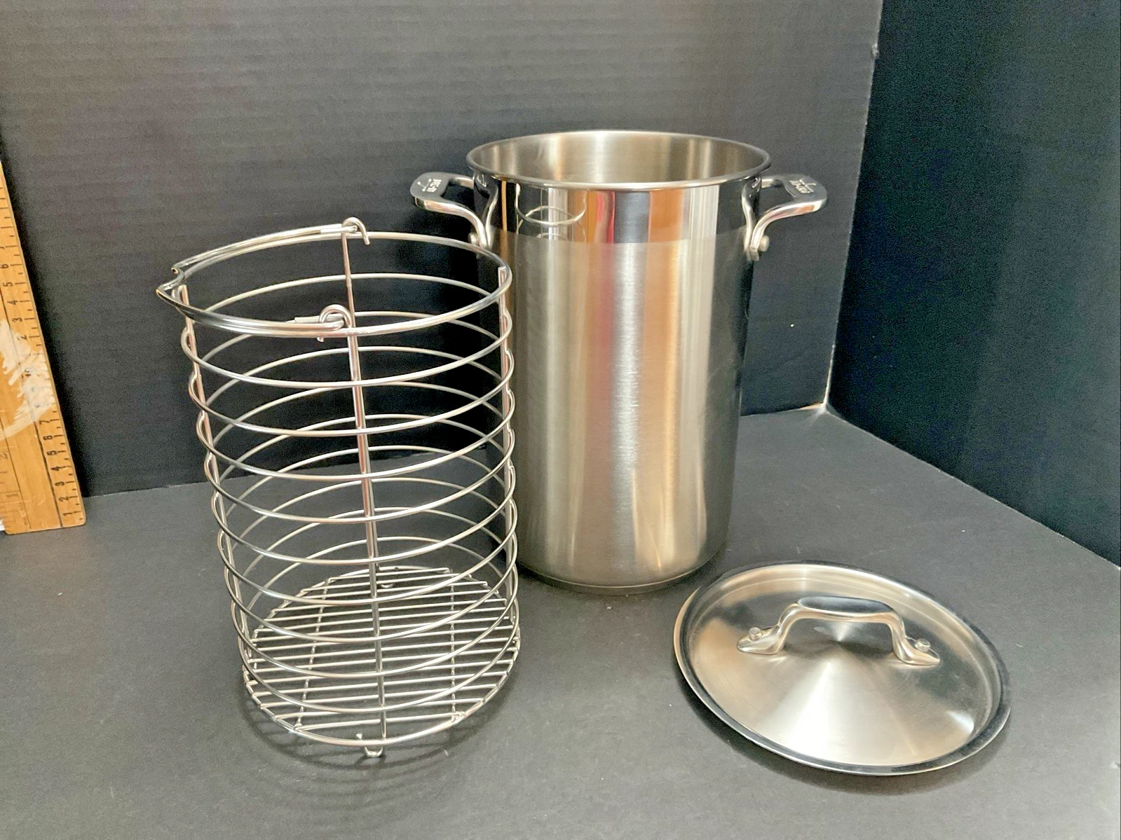 All-Clad Stainless Steel Asparagus Vegetable Steamer Pot with Lid & Basket