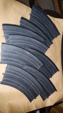 Life-Like HO Slot Car 9  Banked Curve Track With Rails Life Like Lot of 8 pcs.