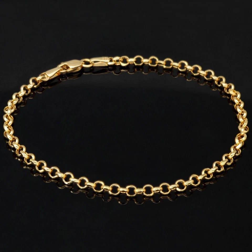 Rundankerarmband Goldarmband Armband 585 14K ECHT Gold 19cm 3mm Armkette NEU