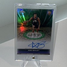 2025-26 Topps Chrome Ace Bailey Green Refractor Rookie On Card Autograph /99