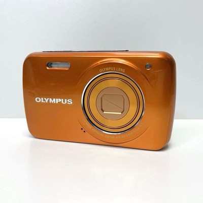 [美品] OLYMPUS VH-210 オレンジ OLYMPUS VH-210 Orange Retro Digital Camera Compact Design Tested