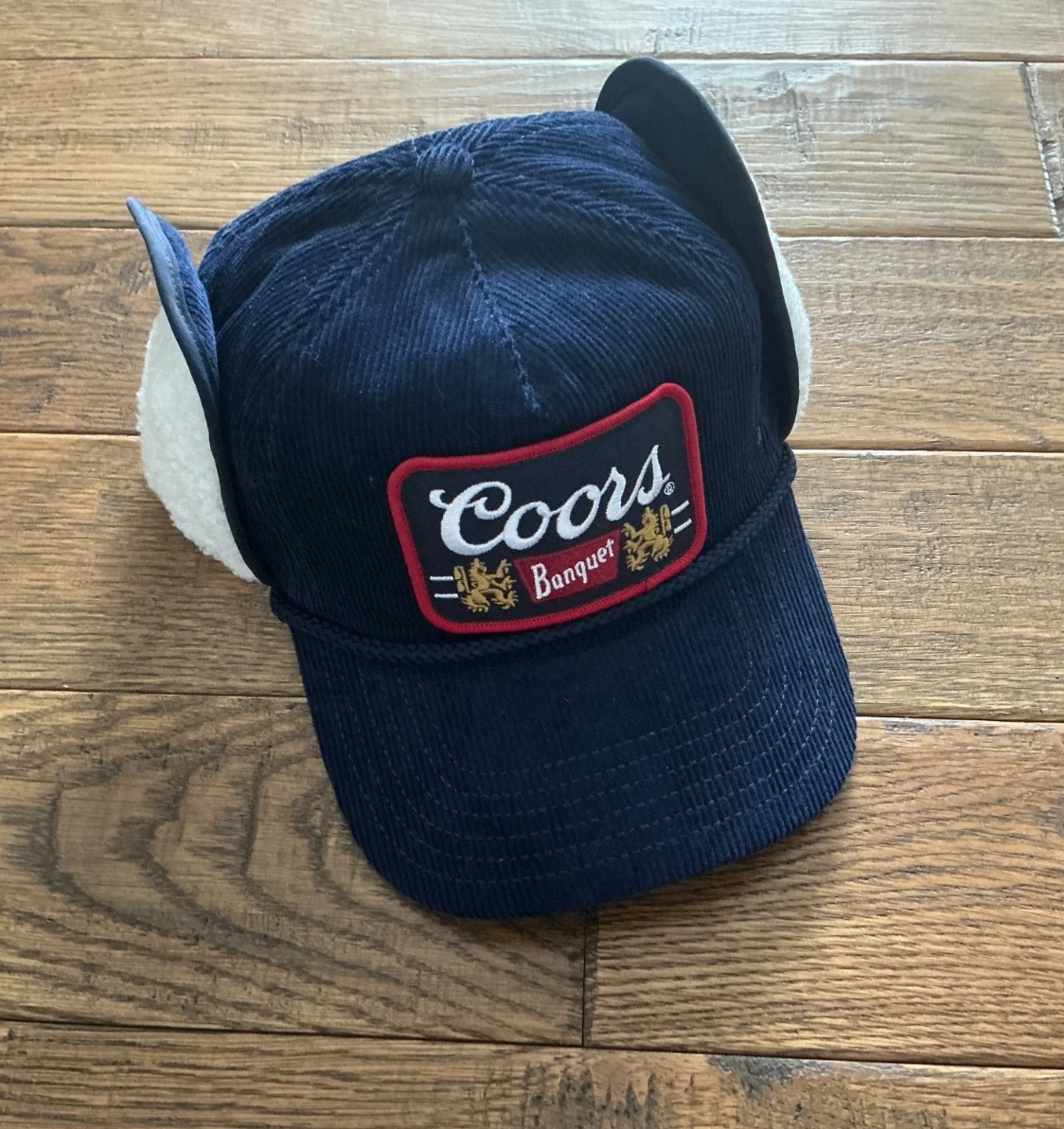 MAD ENGINE EARFLAP Trapper COORS Banquet BEER Winter HAT BaseBall Cap Mens O/S