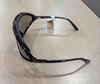 $625 Mens Authentic TOM FORD 87mm Shield Sunglasses Black  display picture 1