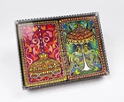 Vintage Stancraft TIFFANY LAMPS Stained Glass Playing Cards Complete GUC Bridge