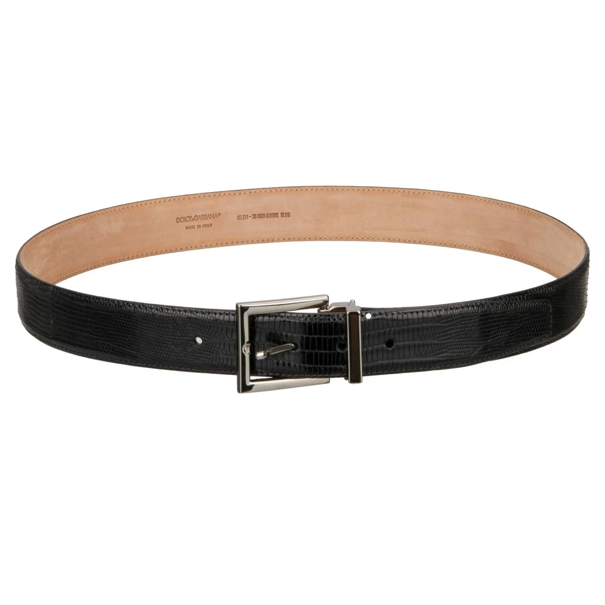 Ceinture Vintage Dolce & Gabbana En Cuir Noir - Taille 80/112 Cm