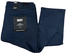 NWT DKNY Mens Ultimate Stretch Pants Stanton Slim Fit 30 32 33 34 36 38 Navy K1