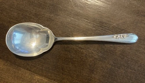 STERLING SILVER INTERNATIONAL BLOSSOM TIME SERVING SPOON FLATWARE