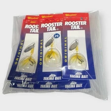 Yakima Worden's Rooster Tail 1/24th YELLOW  LOT OF 6 NEW - FREE SHIPPING