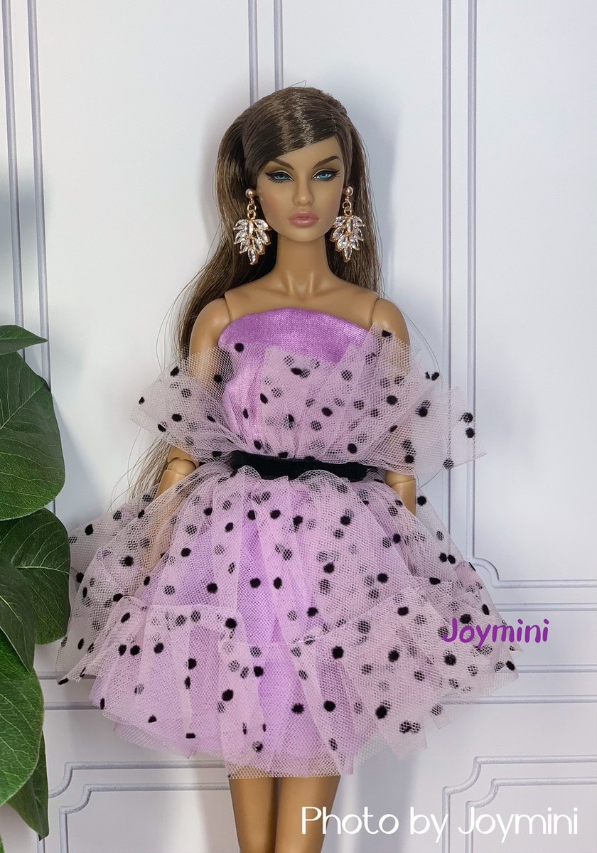 Set 3 Vestiti Per Bambole Fashion Royalty Integrity Poppy Parker &ndash; Abito E Borsa Scala 1/6