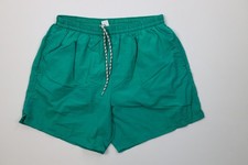 Vtg 90s Streetwear Mens L Faded Blank Lined Above Knee Shorts Swim Trunks USA