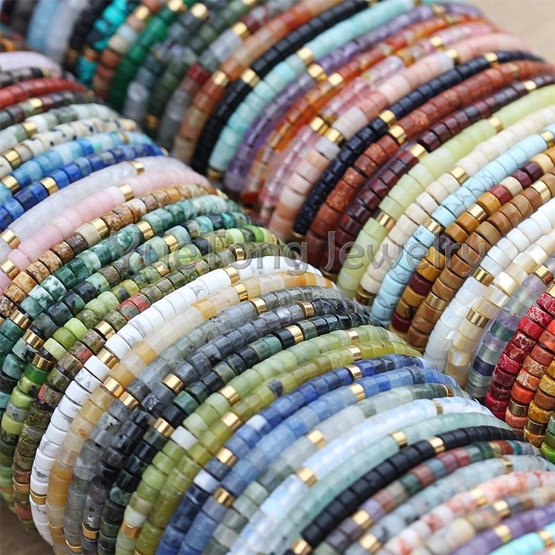 Delicada pulsera con cuentas de madreperla hecha a mano equilibrio curativo joyería regalo Foto 4 de 4