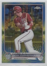 2022 Topps Chrome Sonic Blue & Yellow Pulse Refractor 34/75 Ryan Zimmerman 1fr4