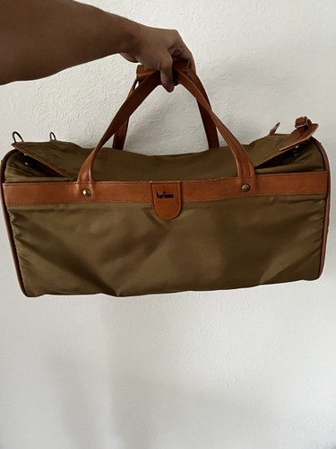 Vintage Hartmann Nylon & Belting Leather Duffel Bag Carry On Classic Weekender