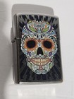 Vintage Zippo Lighter - Psychedelic Skull & Lightening Bolts  — photo 1