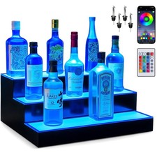   BarUSA  Lighted Bar Shelf Display Liquor Bottle Alcohol Whiskey Shelves Rac...