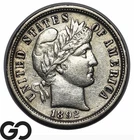 1892-S Barber Dime, Lower Mintage Choice AU++ Better Date
