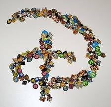 Disney Pin Lot of 20 Pins With 2 Disney Themed Lanyards