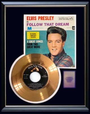 ELVIS PRESLEY GOLD RECORD FOLLOW THAT DREAM EP NON RIAA AWARD RARE ...