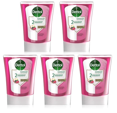 5 x 250ml Dettol No Touch Hand Wash System Refill Wild Berries & Crisp Apple