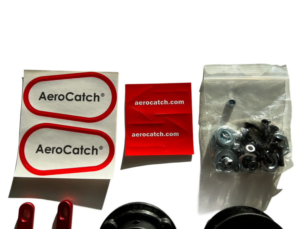 AeroCatch 120-2000 120 Series Flush Plus Black Hood Aluminum Pin