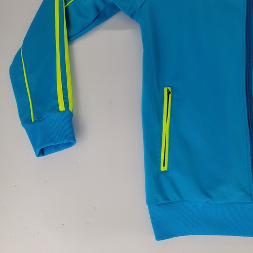 Adidas 2013 F50 Boys L Blue Neon Yellow Full Zip Tracksuit - Picture 8 of 24