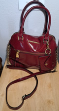 Steve madden Red Purse Gold Plated Chain Shoulder Strap W Small Coin Purse