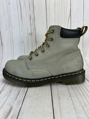 Dr Martens 939 Ankle Boots Greasy Combat 6 Eye Gray Womens Size 7