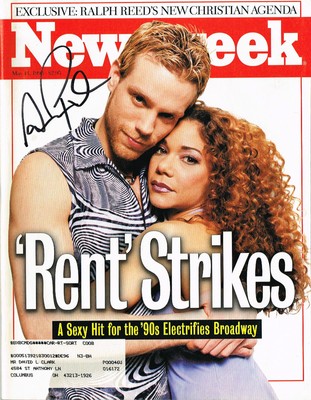 Adam Pascal Signed RENT 1996 Entertainment Weekly Magazine RARE COA