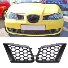 Pair Front Bumper Upper Black Grille Fit For 2002-2009 Seat Ibiza Cordoba Typ 6L