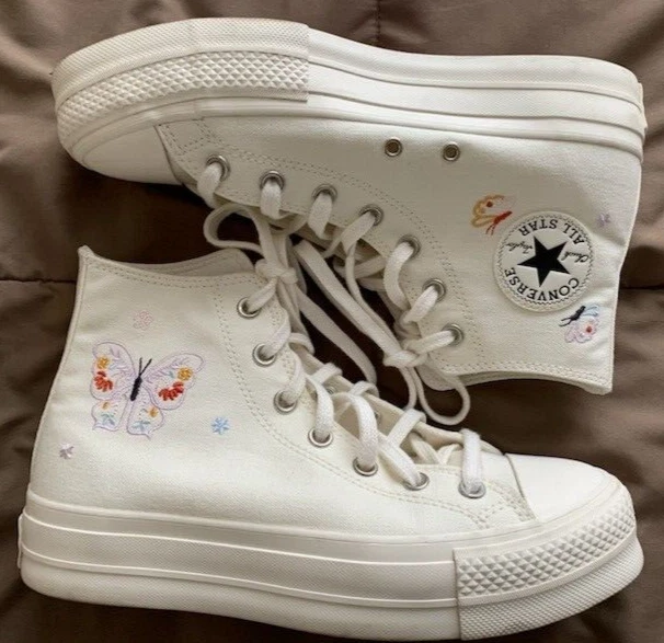 Converse Chuck Taylor All Star Lift Butterfly Wings Platform Sneaker High  Top 7 | eBay