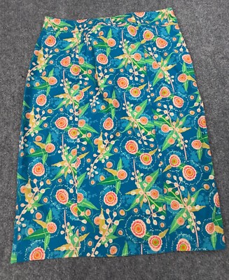 RipSkirt Hawaii Maui Wrap Skirt M Blue Floral Tropical Travel Beach Quick Dry