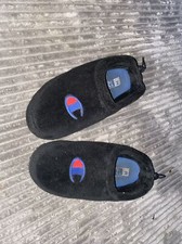 NWT Champion Black Fleece Slippers Men's Size 9 Logo Comfy