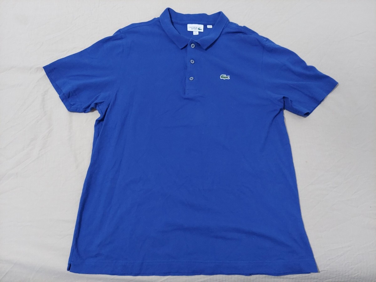 Mens Lacoste Polo Shirt 7 2XL XXL Blue Cotton | eBay
