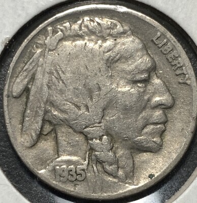 1935 P Buffalo Nickel DDR Doubled Die Reverse FS-801 Rare US Coin