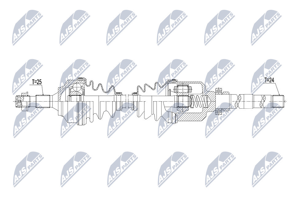 NPW-CT-063 NTY Drive Shaft for CITROËN