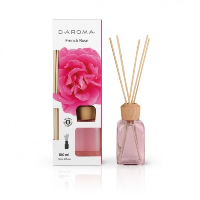 Duftdiffusor D-aroma Reed Diffuser 100ml Französische Rose - Lufterfrischer