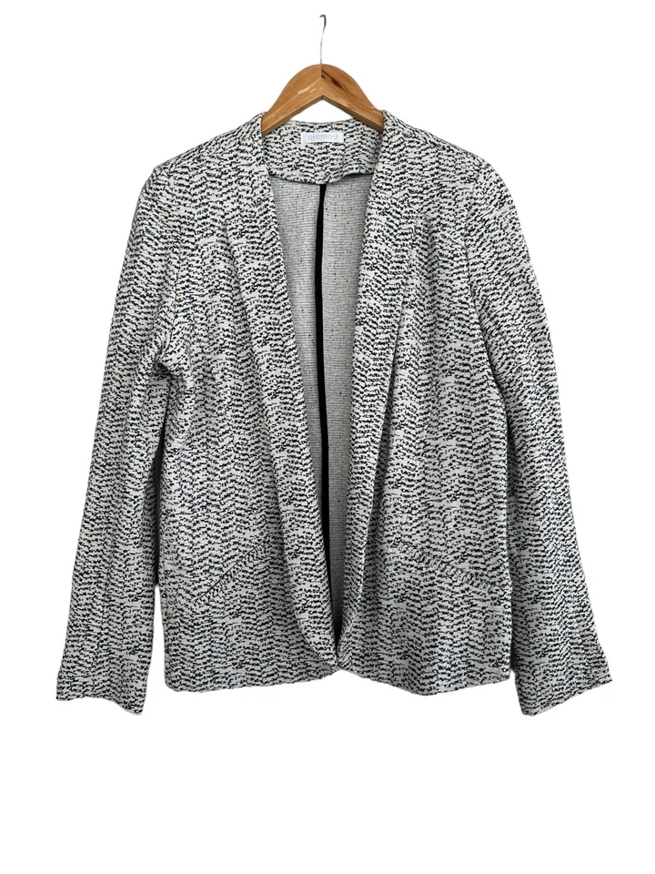 Promod Cárdigan Tejido Gris Suéter Manga Larga Almohadilla Mujer Talla Grande Foto 2 de 4